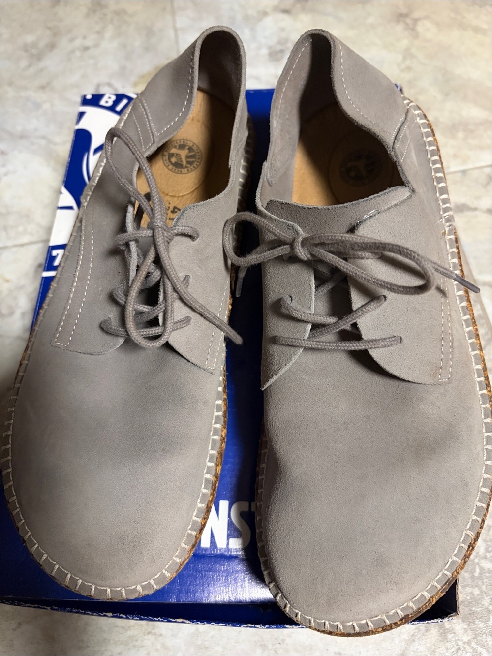 Birkenstock Taupe Suede Lace-Up Women’s Shoes 41N